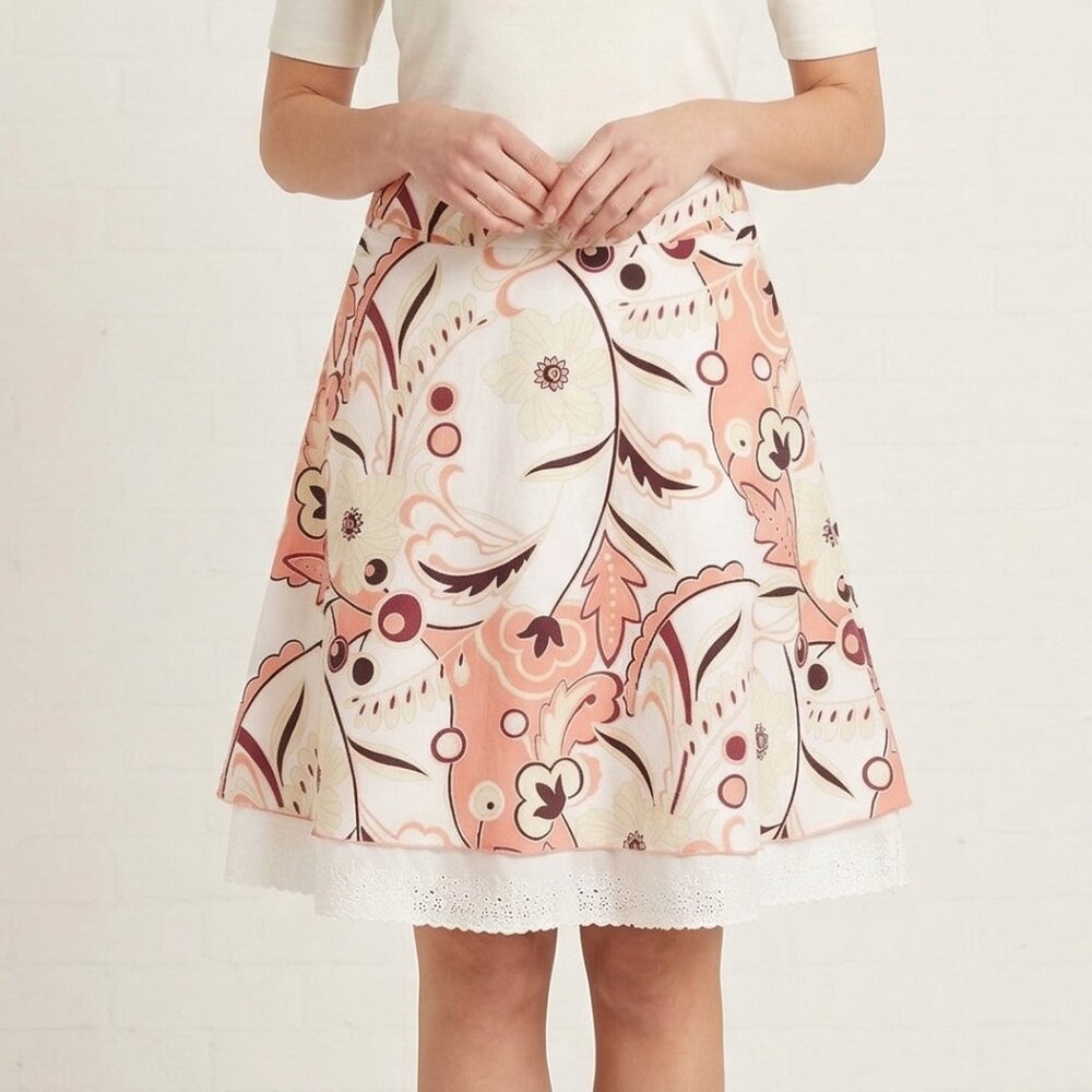 Apostrophe Skirt Y2K Cottage Fairy Floral Festival Casual Summer 10